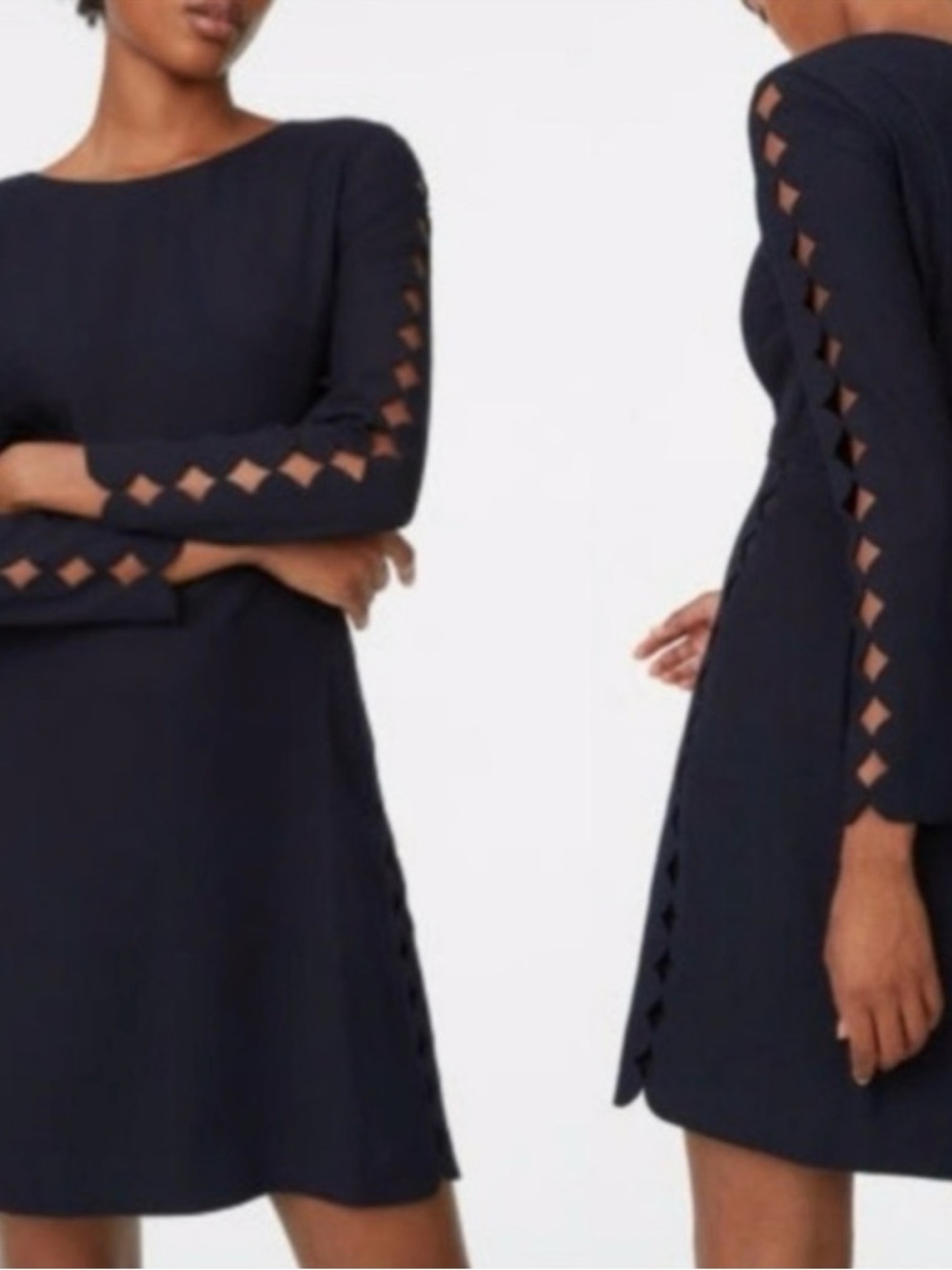 Club Monaco Navy Diamond Cutout Mini Dress size 0